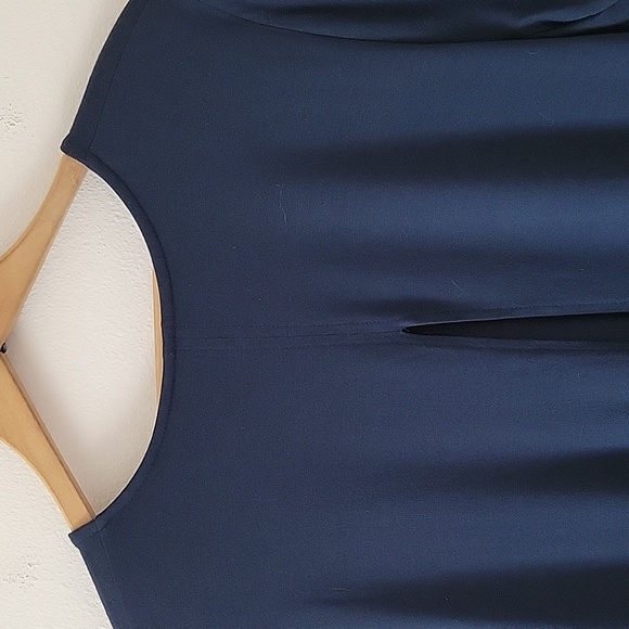 J. Jill Navy Blue Wearever Collection Open Front Cardigan Size Medium TALL - Picture 7 of 8